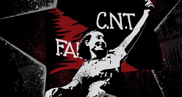 Guerra Civil Española CNT AIT Anti Fascista Republicano España Serpiente impresión de arte enmarcado 