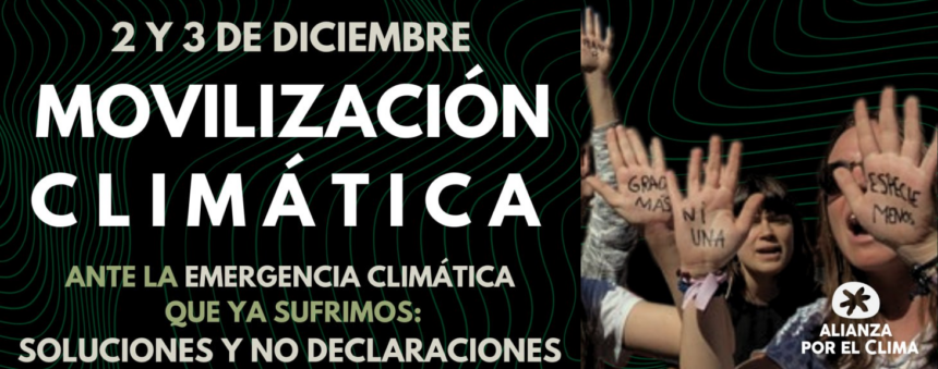 Cartel Movilización climática 2 y 3 Diciembre 2023